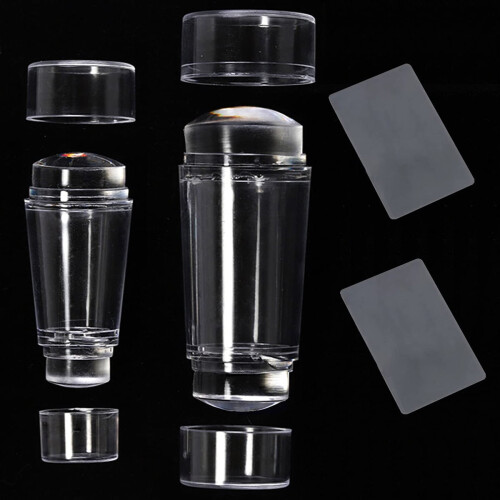 Miuline nail art stamper clear silicone 2 pcs 1