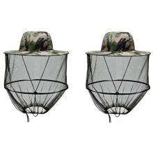 Fishing Hat with Mosquito Net and Camo Design