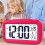 Mojoyce battery-operated alarm clock rose red 4