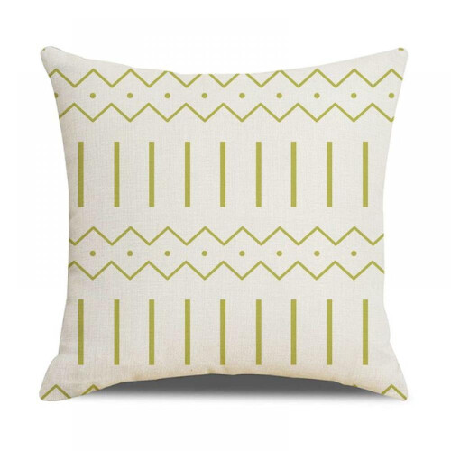 Conjunto de 4 capas de almofada decorativas com estampa geométrica verde claro, 45x45 cm (18x18 polegadas). 2