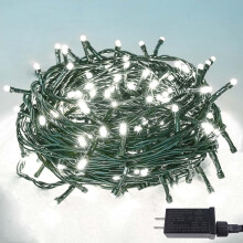 Christmas String Lights 100 LED 33ft Cool White 8 Modes