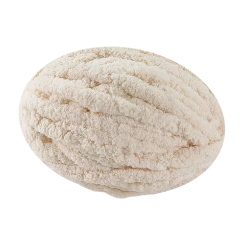 Beige Chunky Wool Yarn for Crocheting and Arm Knitting 2