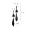 Women's vintage ruby/black gem drop earrings 1 pair 6