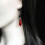 Women's Vintage Ruby or Black Gem Drop Earrings 1 Pair 6