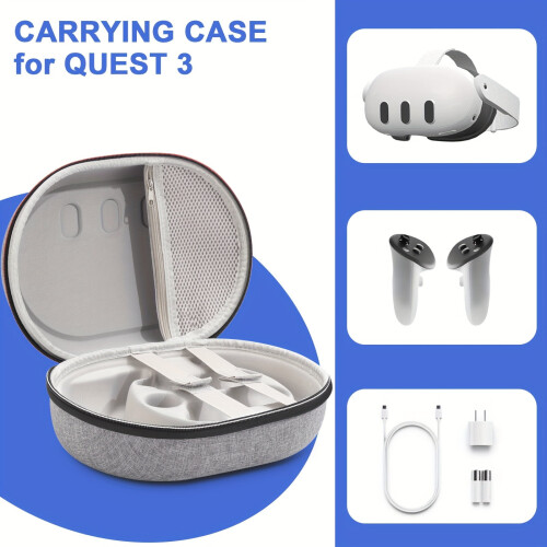 Θήκη μεταφοράς για το Meta Quest3Headset με χειριστήρια και 1