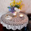 Handmade Crochet Cotton Round Tablecloth Beige 5