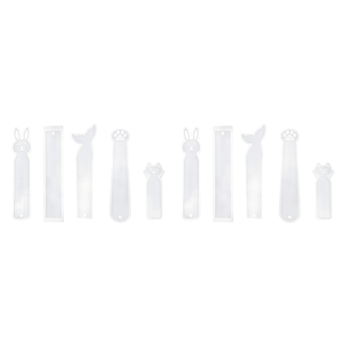Silikon bokmärkesform transparent 10-pack 2