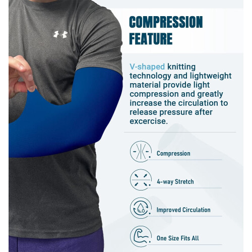 Sun Protection Cooling Arm Sleeves Compression 2 3 4 Pair 2