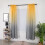 Mojoyce sheer tulle curtains yellow grey 2-panel 5