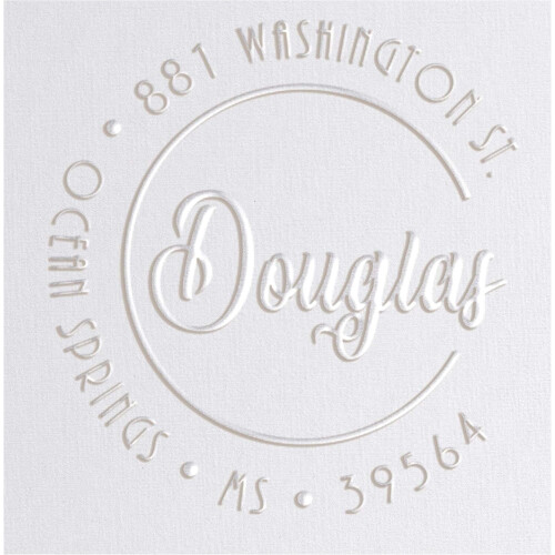 Round monogram embosser seal stamp 1.65 inch 2