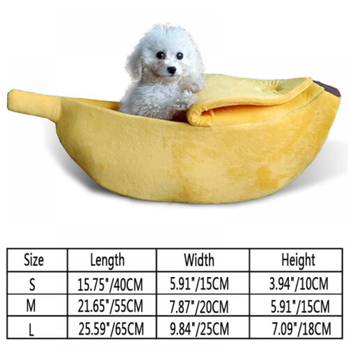 Bananformad kattbädd mjuk varm vinterbo 2