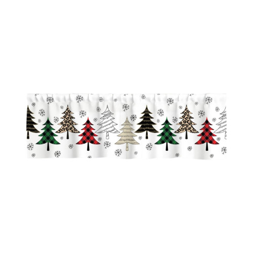Christmas Snowman Curtains Rod Pocket White Snowflake 1
