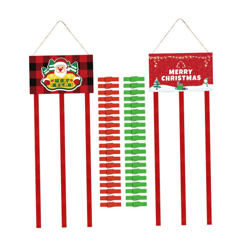 Christmas card holder wall decor 2 pieces 1