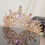 Black Baroque Queen Crown with Crystals, Gothic Tiara for 8