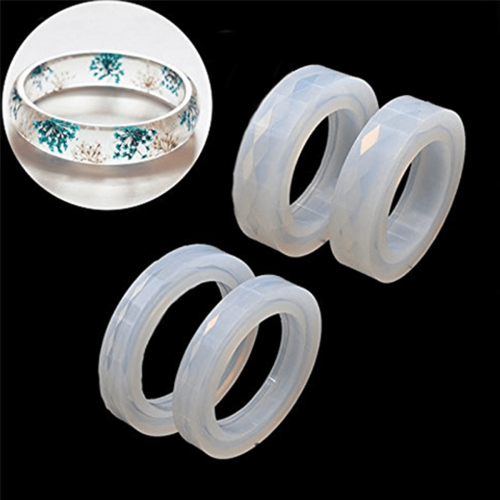 Molde de silicone para confecção de pulseiras redondas e curvas (8 peças) 1