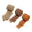 Fringe Chiffon Silk Ribbon Set Brown 3 Rolls 4