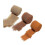 Fringe Chiffon Silk Ribbon Set Brown 3 Rolls 5