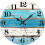 Beach Blue Wall Clock Silent Battery Operated 7