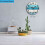 Beach Blue Wall Clock Silent Battery Operated 3