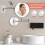 Wall-Mounted Lighted Makeup Mirror 8" 1X/10X 3-Color 5