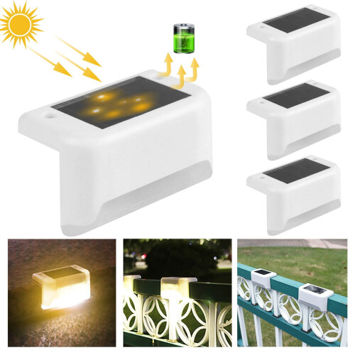 Solar LED Deck Lights Outdoor Waterproof 4 Pack 1