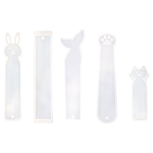 Moule à marque-pages en silicone transparent, lot de 5 2