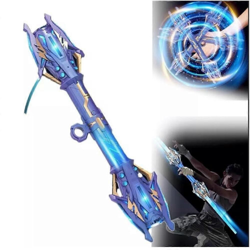 (Purple) Lightsaber Fidget Spinner, Multifunction Double-Headed Retractable Lightsaber