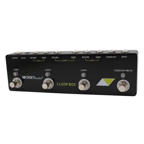 Mosky Audio 3 Loop Box Guitar Effect Pedal True Bypass with Tuner Mute Function Guitar Accessories 2
