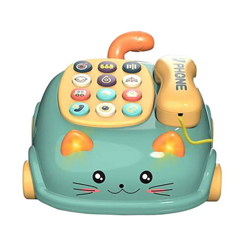Chatter Phone Pull Along Toy Green Early Learning Toy 1 pc 1