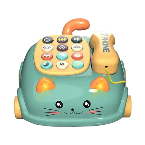 Chatter Phone Pull Along Toy Green Early Learning Toy 1 pc 2