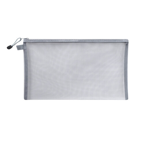 Canvas zipper pouch for DIY craft and makeup gray