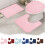 PRETXORVE bath mat set absorbent printed 3-piece 1