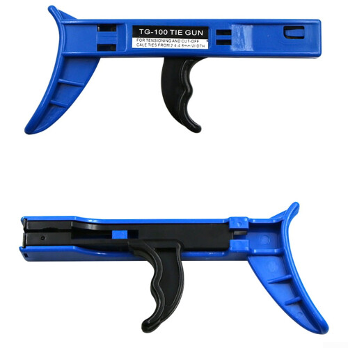 Plastic Cable Tie Tool Automatic Tightener Cutter 161mm Blue 2