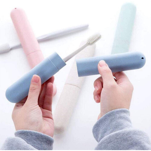 Wheat Straw Toothbrush Case 4-Pack 4 Colors 1