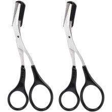 Eyebrow Trimmer Scissors Stainless Steel 2PCS
