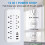 Htovila surge protector socket with 8 AC outlets 1 USB-C 3 2