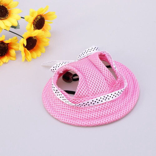 Cappello da sole per cani LEEYNEER in rete rosa taglia M 1
