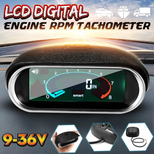 Universal Digital Tachometer LCD Display 50-9999 RPM 1