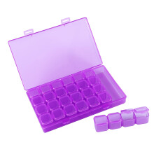 Nail Accessories Storage Box Purple 28 Compartments