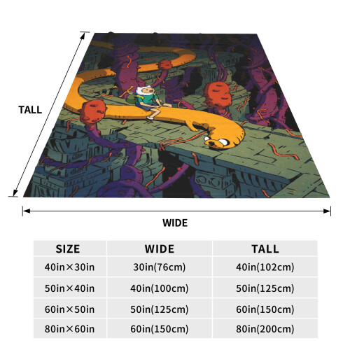 Adventure Time plush throw blanket 50x60 inches 2