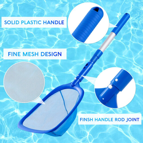 Rede para piscina com cabo telescópico de 3 seções 1
