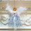 Christmas plush angel pendant silver 7.5 in 1