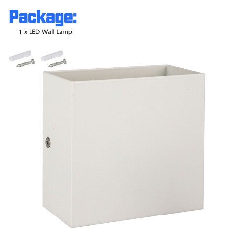 LNGOOR LED wall sconce cube up-down light white 2