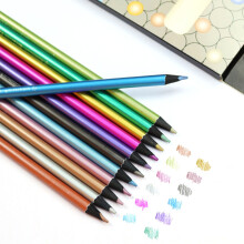 Metallic Colored Pencils Soft Core 12 Colors