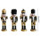 Wooden Soldier Nutcracker Ornament Gold Black Glitter 5