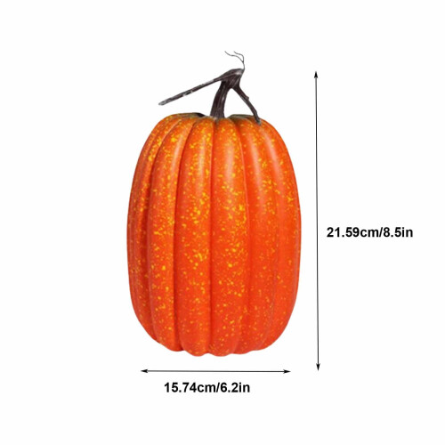 Abóboras artificiais para decoração de outono, 21,5 cm (8,5 polegadas) 2