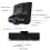 Videoregistratore per auto con 3 telecamere e display da 4 pollici 8