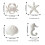 12Pcs Retro Marine Style Cast Iron Drawer Handle-Kitchen Cabinet Wardrobe Closet Hardware,White 4