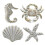 12Pcs Retro Marine Style Cast Iron Drawer Handle-Kitchen Cabinet Wardrobe Closet Hardware,White 2