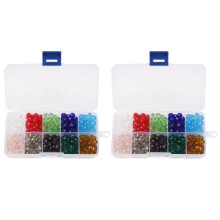 Glass Beads 8mm Faceted 10 Colors 600 Pcs